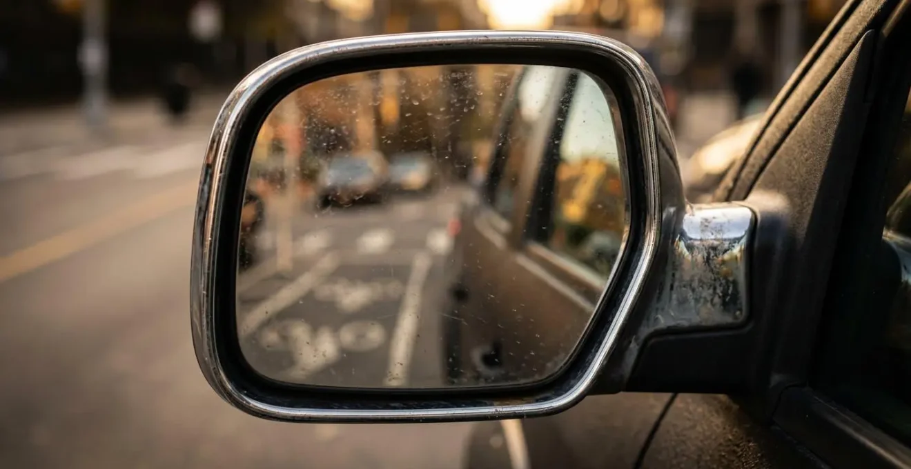 Représentation visuelle de l'étendue des angles morts d'un camion vue depuis la cabine du conducteur