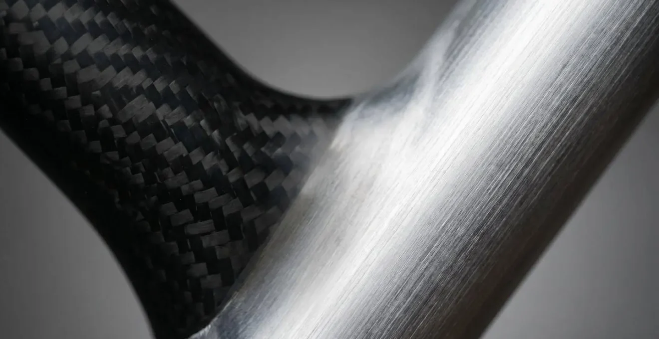 Comparaison visuelle des textures et propriétés des matériaux de cadre vélo