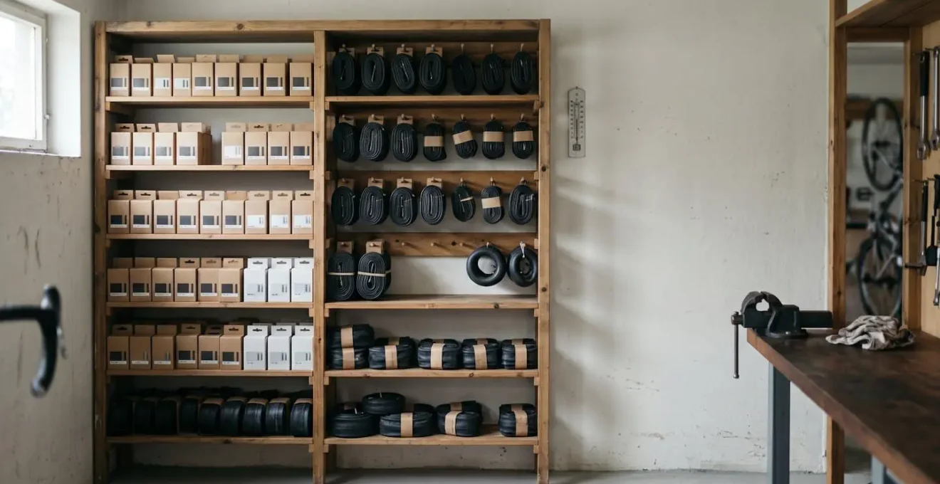 Environnement de stockage optimal pour la conservation longue durée de chambres à air vélo